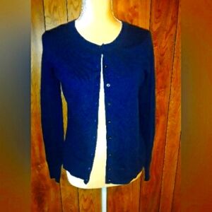 Womans Size Small Dark Blue Crop Sweater